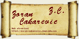 Zoran Čakarević vizit kartica